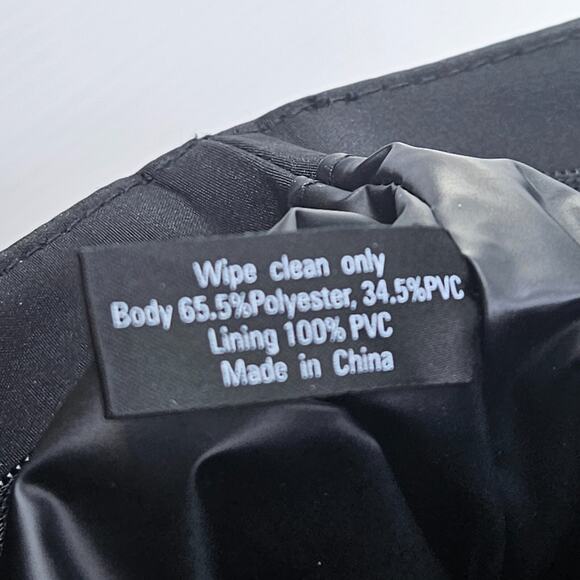 Givenchy Parfums Logo Tote Bag Fabric Black Lined Nylon PVC Shopper Weekend - Picture 11 of 16